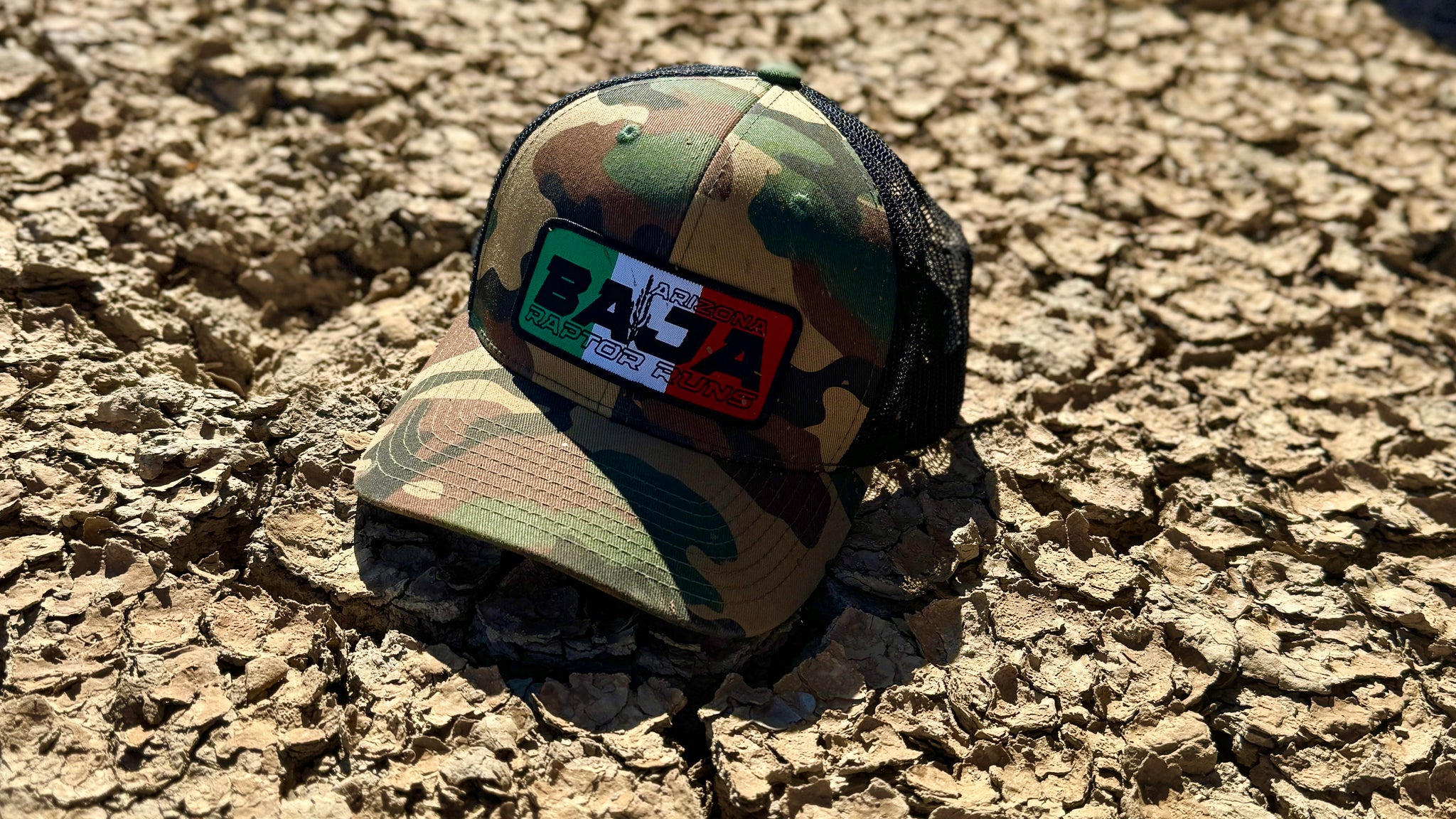 Baja Racing Patch AZRR BAJA Patch Trucker Hats – Arizona Raptor Runs
